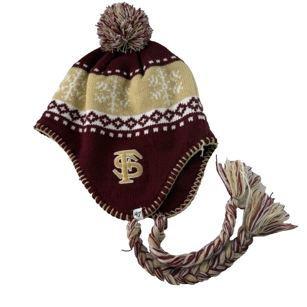 47‎ Florida State Seminoles Knit Tassle Pom Unisex Adult Hat